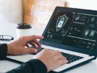 cyber security on laptop