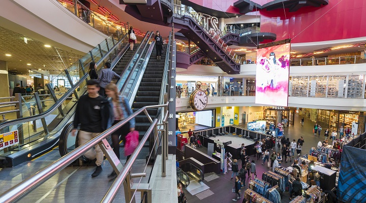 People shopping in Melbourne central