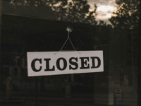 Closed sign in window