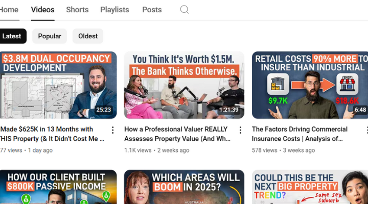 Educational content on Palise Property's YouTube.