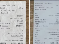 Fake and real receipts side by side.