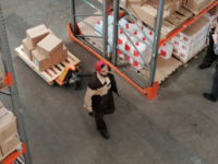 Men working in warehouse
