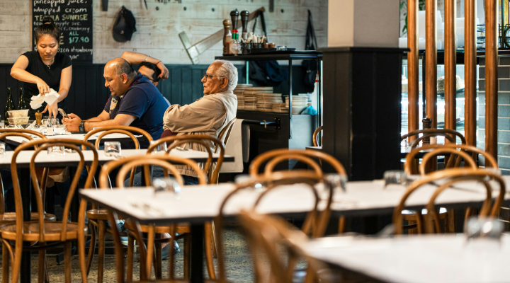 Mostly empty cafe