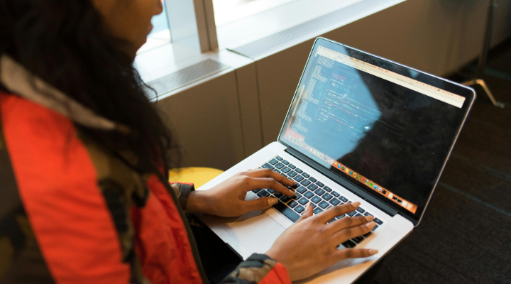 Woman coding