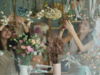 Women working in a florist shop.